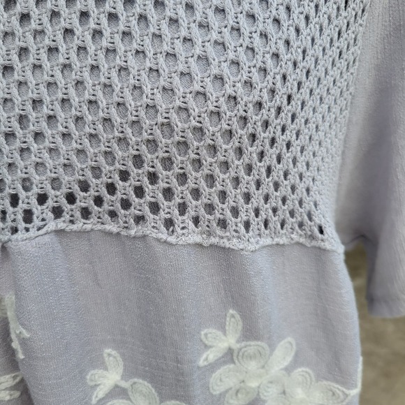 Simply Couture Embroidery‎ Embellished Layered Short Sleeve Tunic Plus Sz 3x - Picture 4 of 8